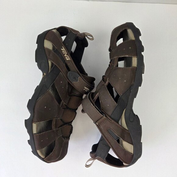 Teva Deacon Brown Leather Sport Sandals Size 12 main image 7